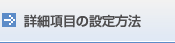 詳細項目の設定方法